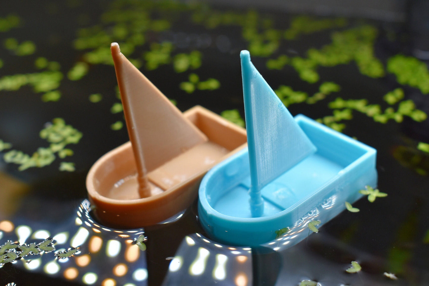 2 Mini Floating Sailboats
