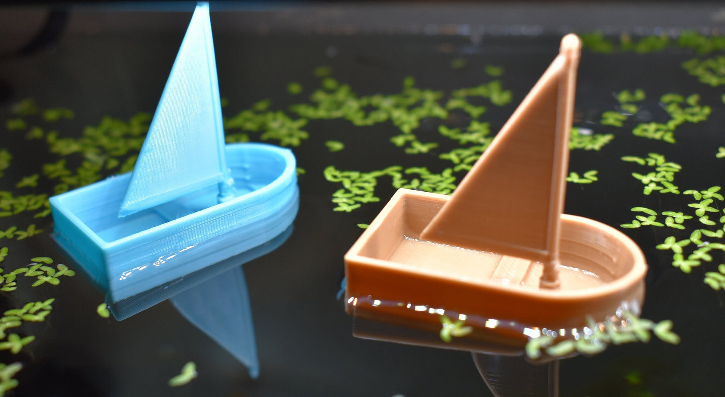 2 Mini Floating Sailboats