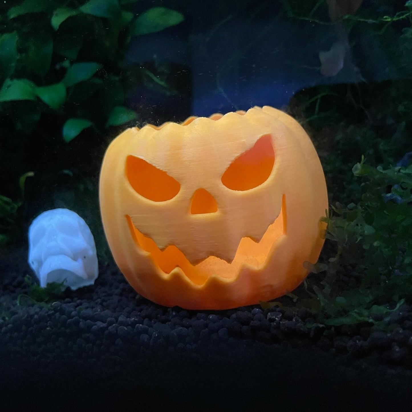 Halloween Pumpkin For Aquarium Fish Tank, Fun Spooky Theme