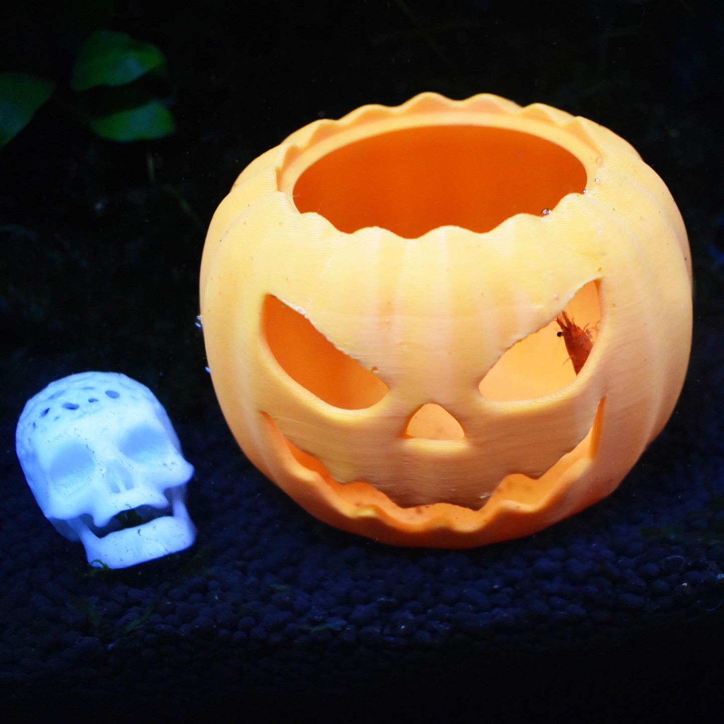 Halloween Pumpkin For Aquarium Fish Tank, Fun Spooky Theme