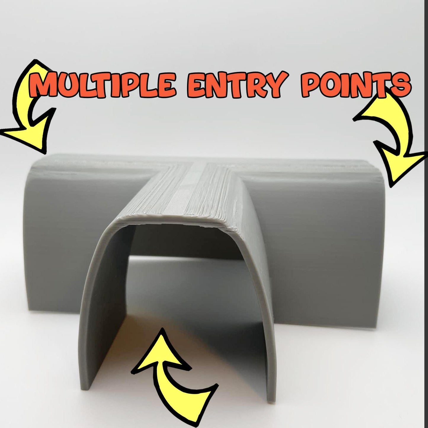 T-Shaped Tunnel For Axolotl and Pleco, 6 & 8 Inch