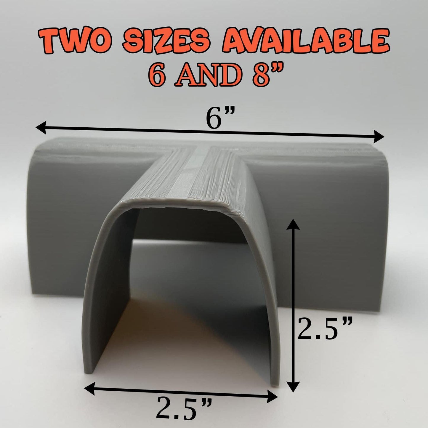 T-Shaped Tunnel For Axolotl and Pleco, 6 & 8 Inch