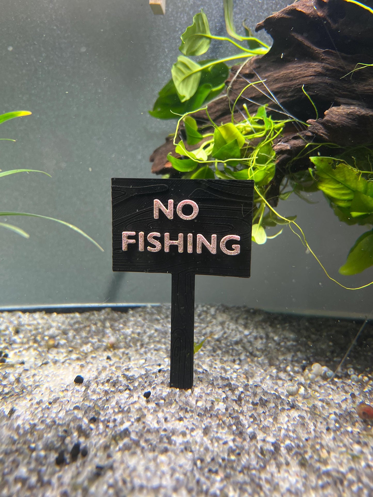Custom Fishing Sign for Aquarium Tank Decor