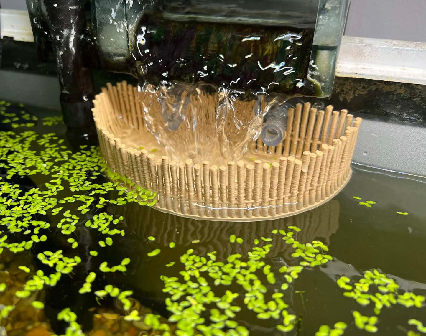 Natural Bamboo Style Aquarium Baffle For HOB System