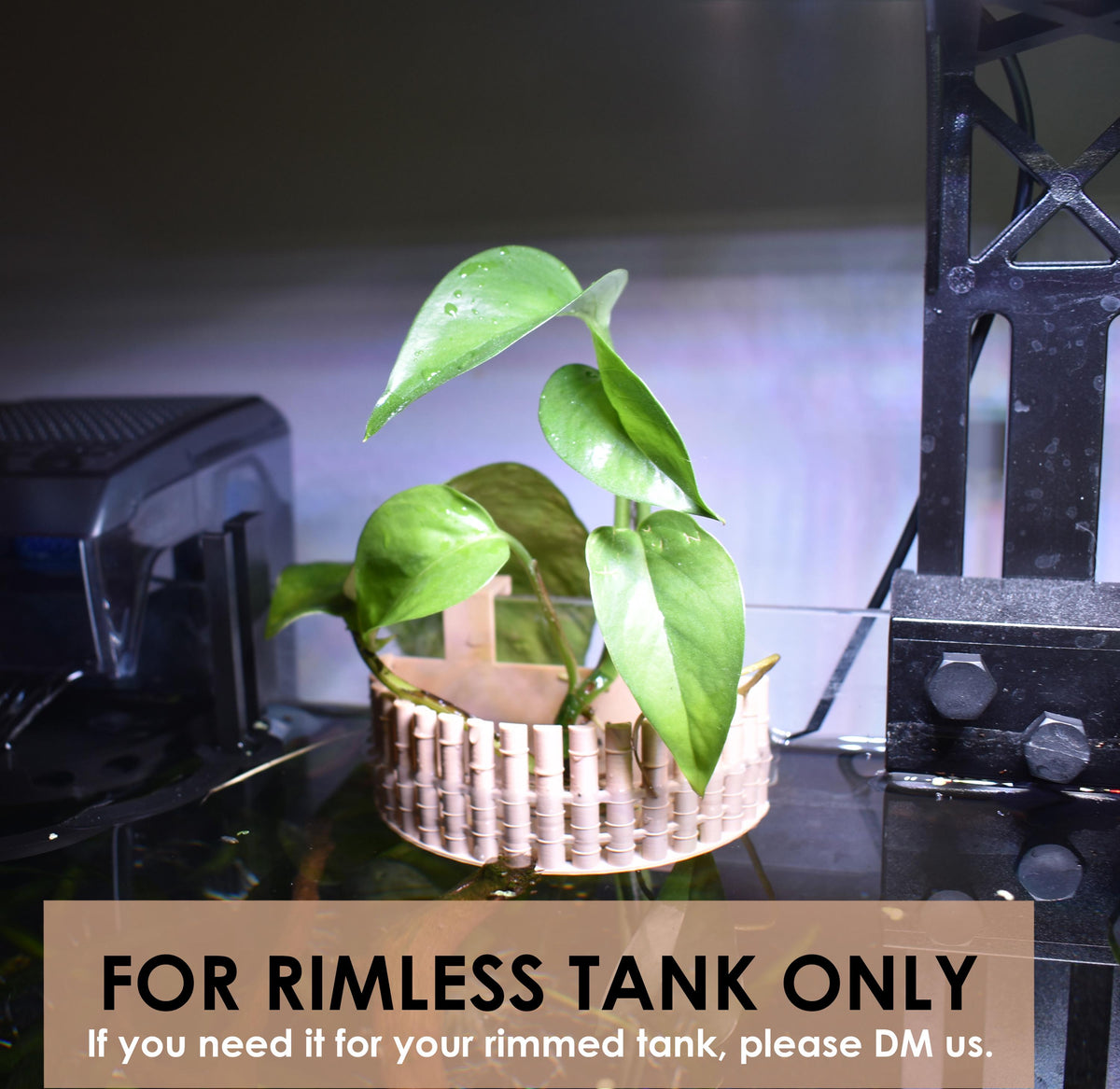 Bamboo-Inspired Aquarium Plant Holder