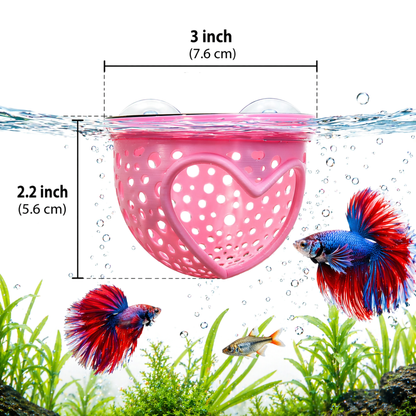 Aquarium Heart Floating Betta Fish Training