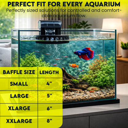 Aquarium Filter Baffle For ALL HOB Filter Systems