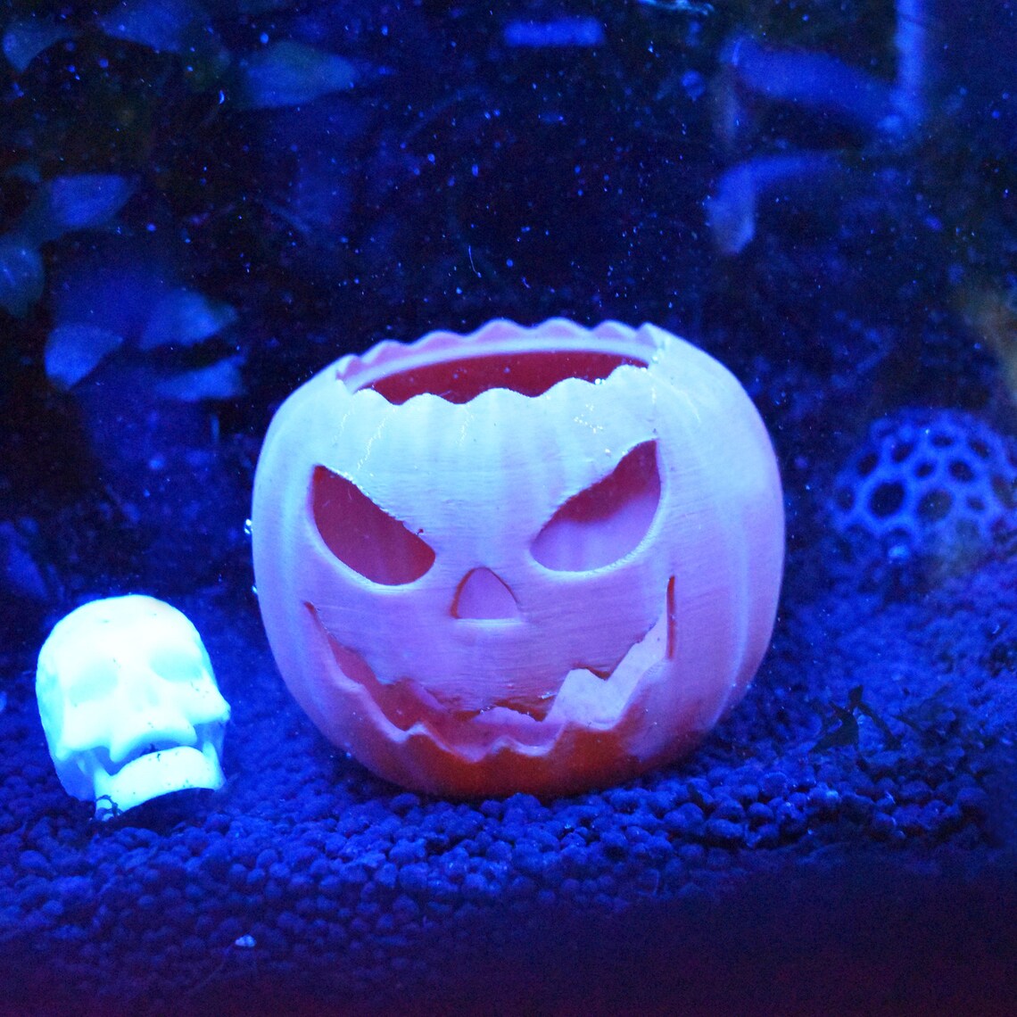 Halloween Pumpkin Decor For Aquarium Fish Tank, Happy Halloween Aquarium Decor