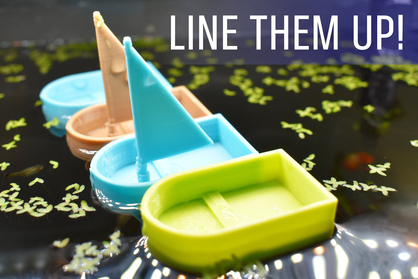 2 Mini Floating Sailboats