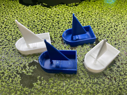2 Mini Floating Sailboats