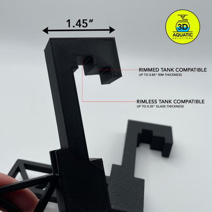 Inverted Betta Tank Holder. Panoramic View for Betta Fish.
