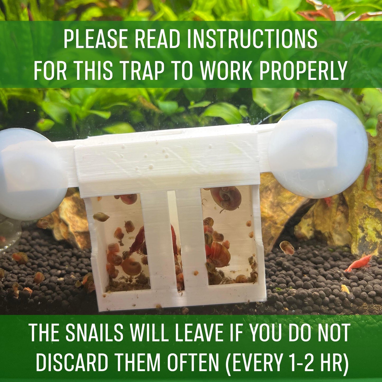 Snail Trap for Aquarium, Pest Snails Catcher Overnight, Leave Trap in Your Tank with Foods To Attract Snail, Easy to Use and Effective