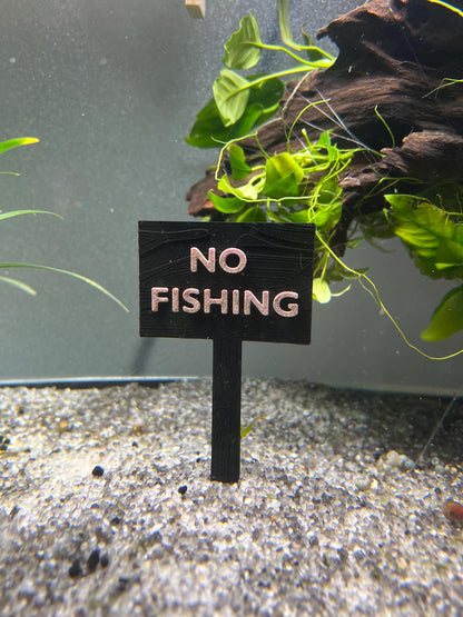 Custom Fishing Sign for Aquarium Tank Decor. Custom Fun Sign For Fish Tank Decor. 3D Printed Aquarium Humorous Sign. Perfect Gift Idea.