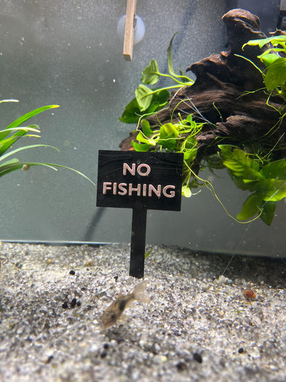 Custom Fishing Sign for Aquarium Tank Decor