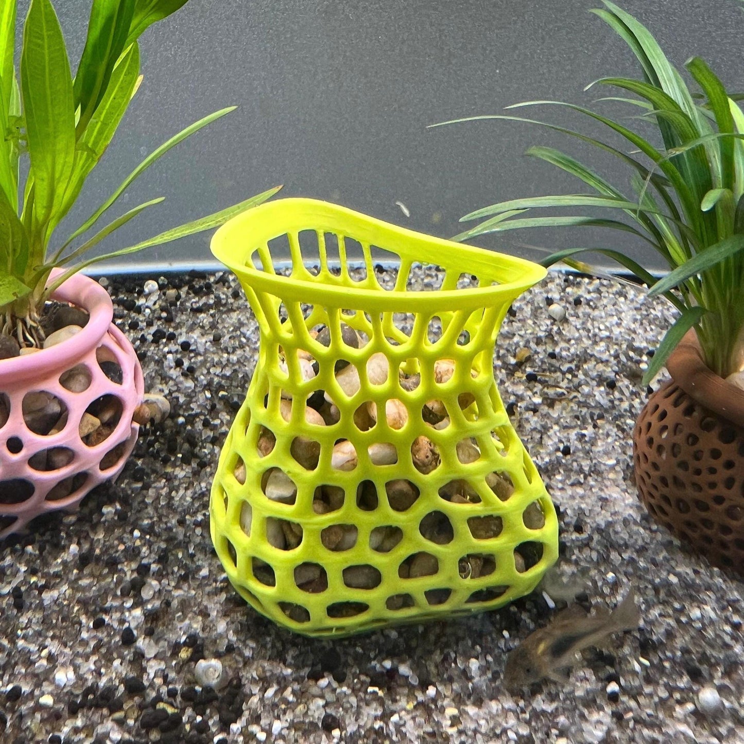 Plant Holder For Aquatic Plants. Aquarium Plant Pot. Promoting Healthy Root Growth. For Fish Tank Aesthetic. Fast Shipping From Canada.
