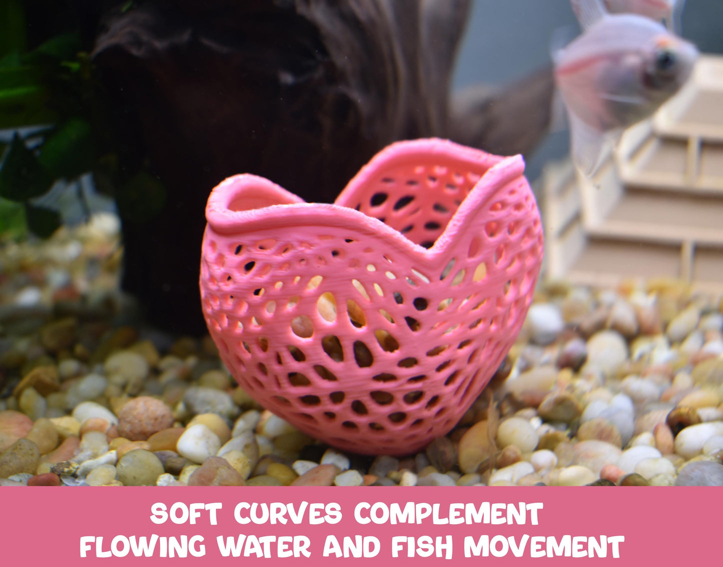 Aquarium Plant Pot Heart Shape