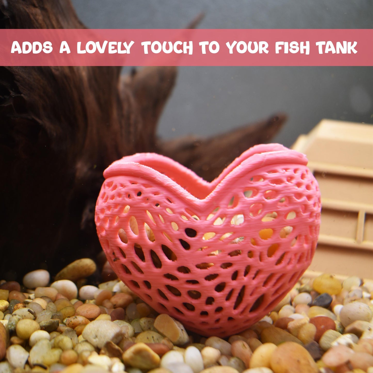 Aquarium Plant Pot Heart Shape