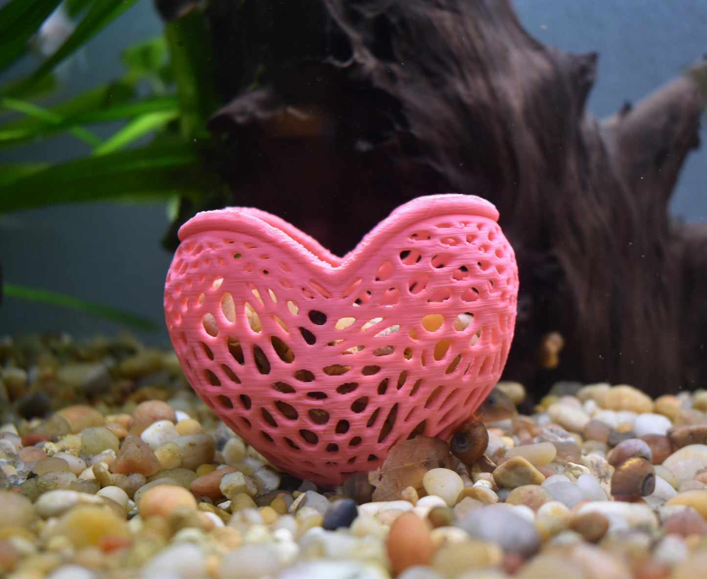 Aquarium Plant Pot Heart Shape