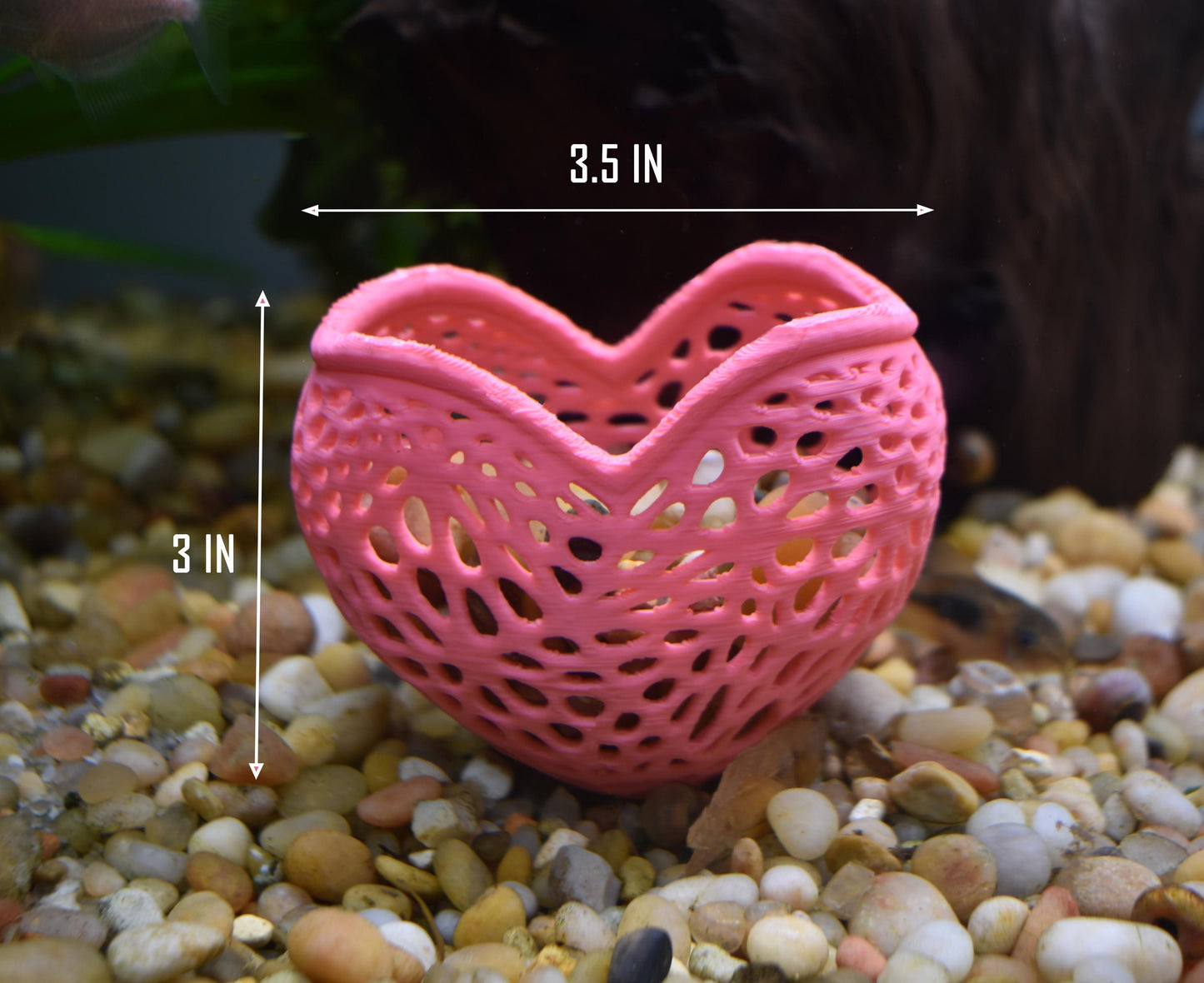 Aquarium Plant Pot Heart Shape