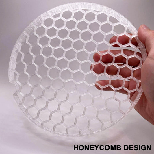 Custom Honeycomb Lid for Round Nano Fish Tank – Tailored Fit with Cord Slot. Unique Designed Lid Perfect Fit For Fish Tank.