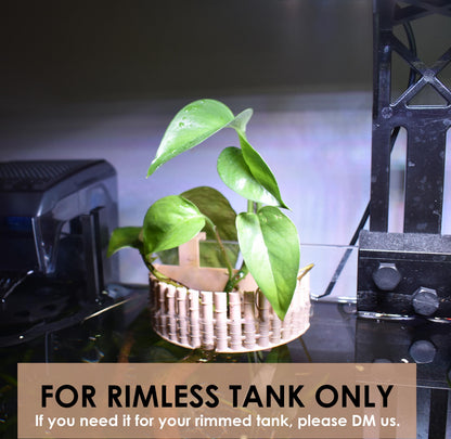 Bamboo-Inspired Aquarium Plant Holder