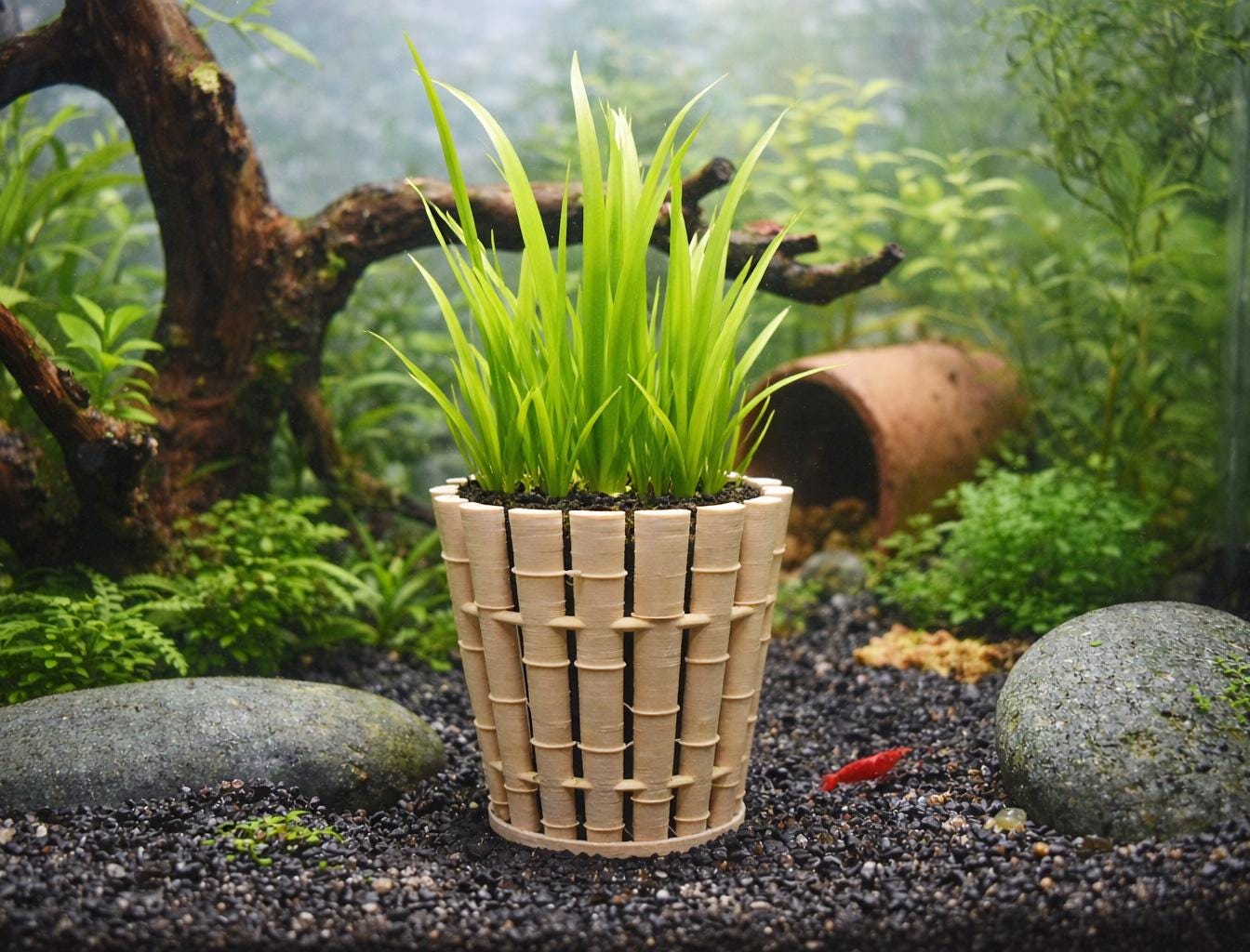 Bamboo Aquarium Barrel
