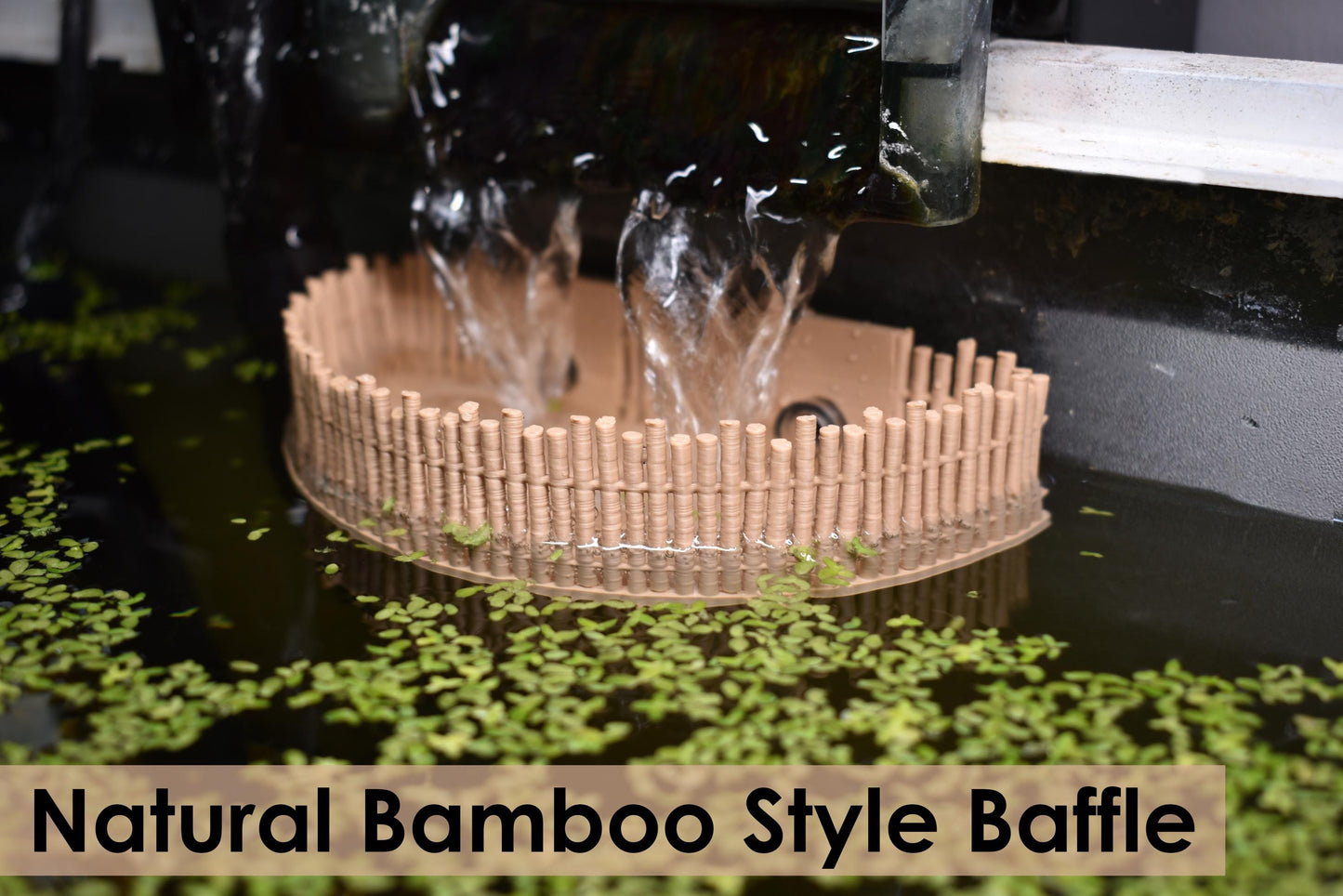Natural Bamboo Style Aquarium Baffle For HOB System
