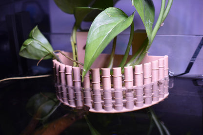 Bamboo-Inspired Aquarium Plant Holder