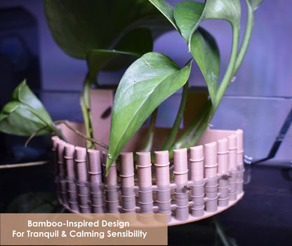 Bamboo-Inspired Aquarium Plant Holder