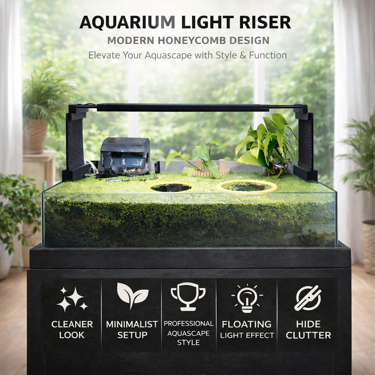 Rimless Aquarium Light Riser