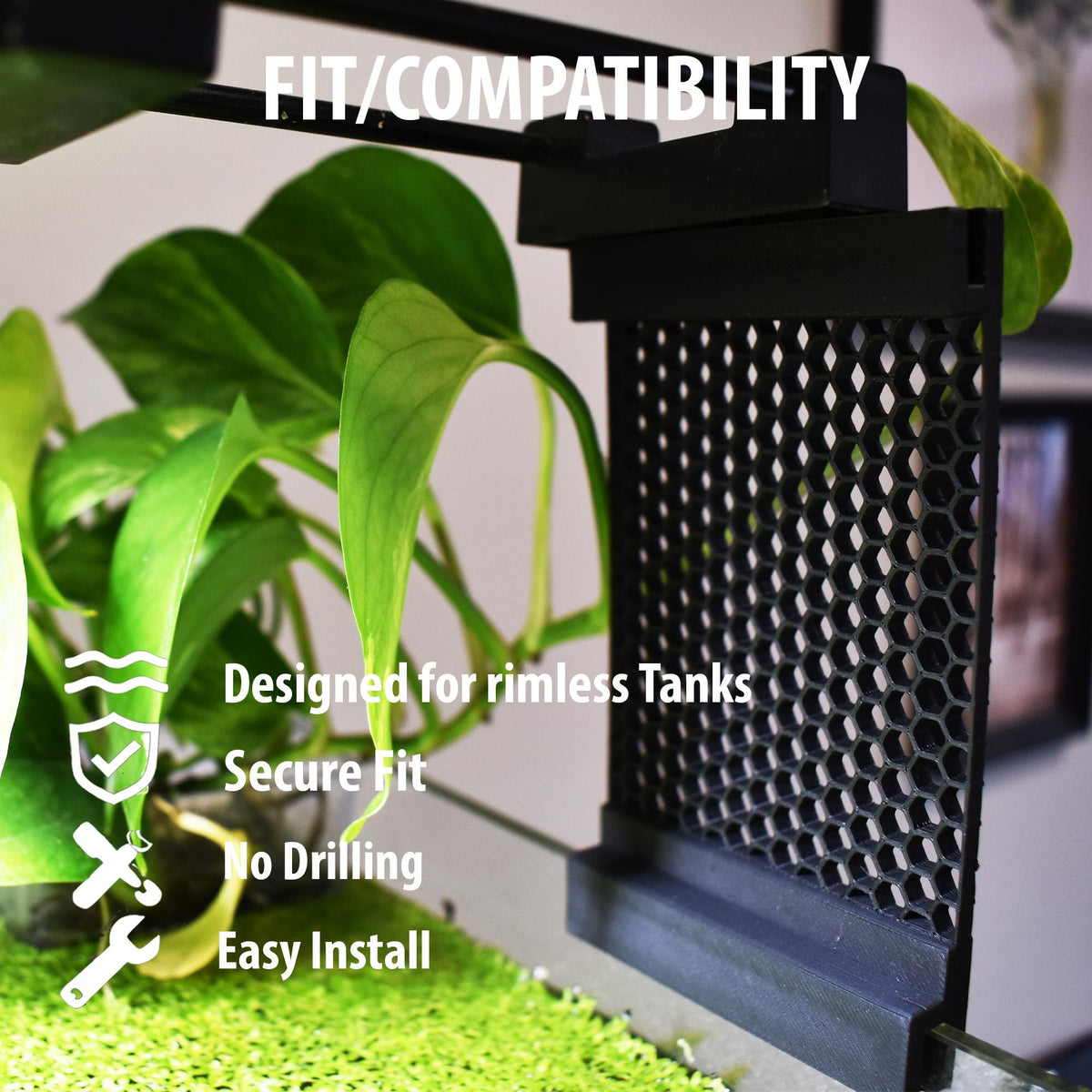 Rimless Aquarium Light Riser