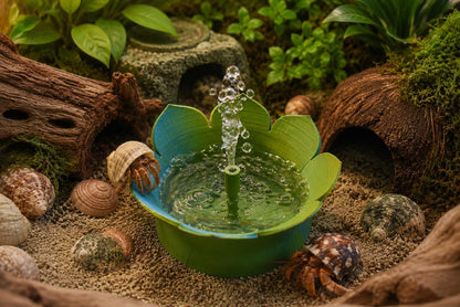 Lotus Hermit Crab Pool with Bubbling Fountain