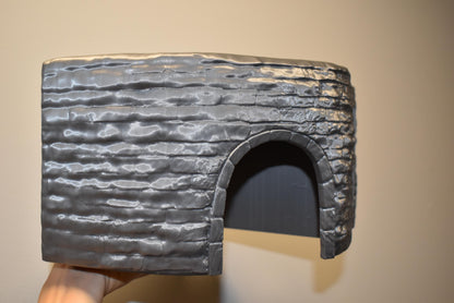 Natural Rock Corner Cave Hide – Reptile & Axolotl Hideout