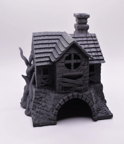 Haunted House For Reptile Hide - Gothic Hermit Crab Hideout