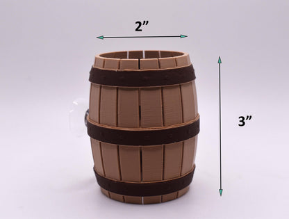 Wooden Barrel Tunnel For Betta Fish Hide Out