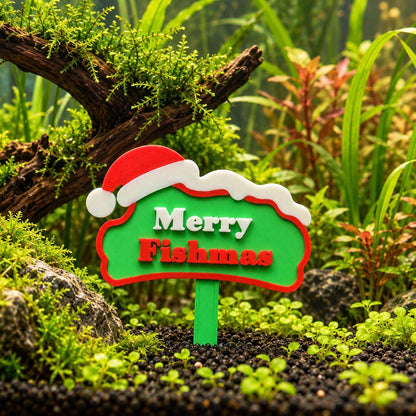 Merry Fishmas Aquarium Sign