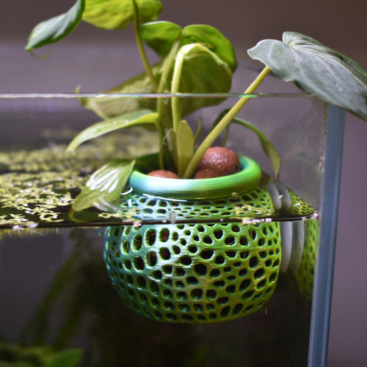 Aquarium Plant Pot Holder with Suction Cup
